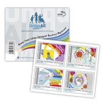 Mini sheet of 4 self-adhesive personalized stamps «UniquAll »
